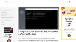 
                            11. Saving your PuTTY username and password in a Windows Shortcut ...