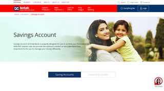 
                            7. Savings Account - Kotak Mahindra Bank