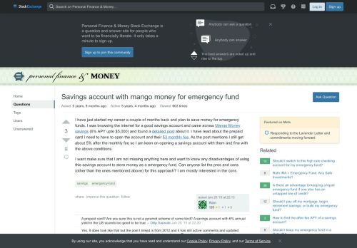 
                            9. Savings account with mango money for emergency fund - Personal ...