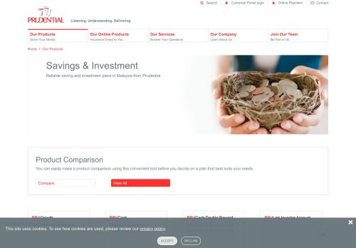 
                            4. Savings & Investment | Prudential Malaysia