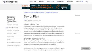 
                            5. Savior Plan - Investopedia