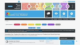 
                            10. Sawatdee Gay Thailand the oldest and most popular gay forum on ...