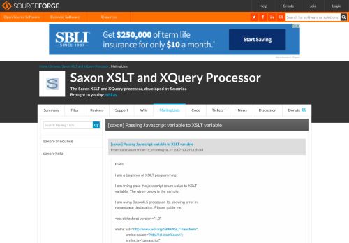 
                            12. Saxon XSLT and XQuery Processor / [saxon] Passing Javascript ...