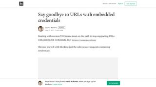 
                            4. Say goodbye to URLs with embedded credentials – Leonid Makarov ...