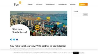 
                            13. Say hello to KT, our new WiFi partner in South Korea! - Fon: ...