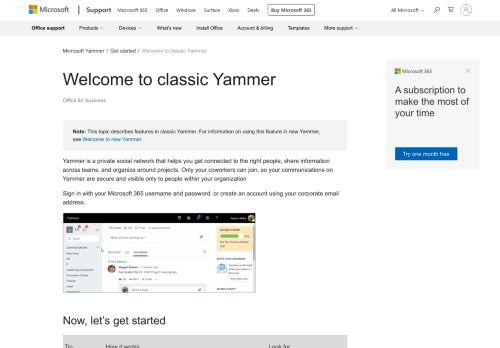 
                            6. Say hello to Yammer - Office Support - Office 365