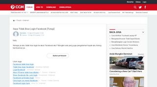
                            7. Saya Tidak Bisa Login Facebook - CCM