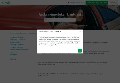 
                            2. Saya tidak bisa login ke aplikasi GrabDriver - Grab Help Centre