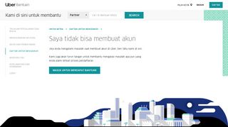 
                            6. Saya tidak bisa membuat akun | Bantuan Mitra Uber