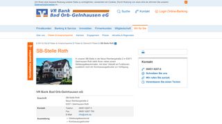 
                            9. SB-Stelle Roth - VR Bank Bad Orb-Gelnhausen eG