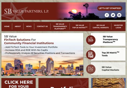 
                            9. SB Value Partners, L.P. - Your answer to Asset Management Services