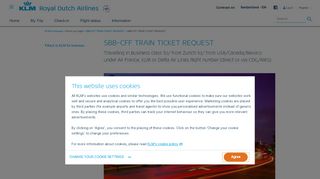 
                            10. SBB-CFF TRAIN TICKET REQUEST - KLM.com