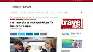 
                            6. SBB: Jetzt gibt es auch Spartickets für Geschäftsreisende - TRAVEL ...