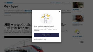 
                            12. SBB vergibt Wartung der Gotthard-Züge nicht an Stadler Rail - News ...