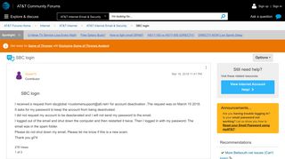 
                            13. SBC login - AT&T Community
