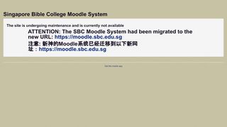 
                            2. SBC Moodle - Singapore Bible College