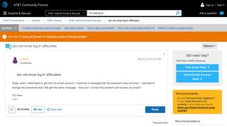 
                            9. sbc.net email log-in difficulties - AT&T Community