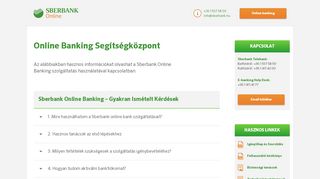 
                            7. Sberbank - Online Banking Segítségközpont