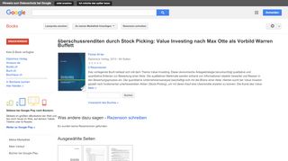 
                            7. šberschussrenditen durch Stock Picking: Value Investing nach Max ...