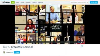 
                            12. SBHU breakfast seminar on Vimeo