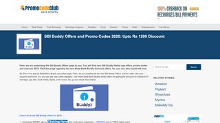 
                            1. SBI Buddy Offers and Promo Codes 2019: Upto Rs 1200 Discount