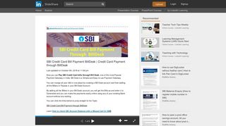 
                            6. Sbi credit card bill payment BillDesk - SlideShare