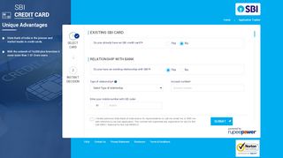 
                            5. SBI : Credit Card Online Application