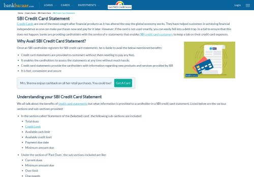 
                            6. SBI Credit Card Statement – Process to get it Online/Offline