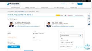 
                            5. SBI Dual Advantage Fund - Series IV, Hybrid Schemes | SBI Mutual ...