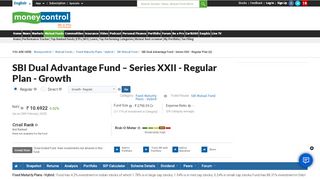 
                            7. SBI Dual Advantage Fund - Series XXII - Regular Plan (G) [10.764 ...