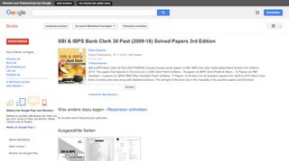 
                            12. SBI & IBPS Bank Clerk 38 Past (2009-18) Solved Papers 3rd Edition - Google Books-Ergebnisseite