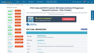 
                            12. SBI Indian Institute Of Sugarcane Research Lucknow IFSC Code ...