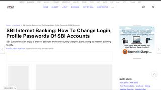 
                            11. SBI Internet Banking: How To Change Login, Profile Passwords Of ...