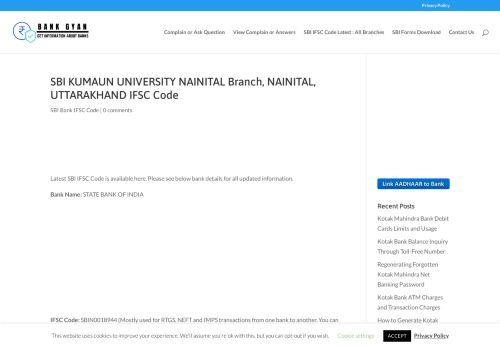 
                            12. SBI KUMAUN UNIVERSITY NAINITAL Branch, NAINITAL ... - OnlineSBI
