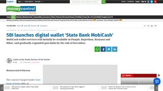 
                            6. SBI launches digital wallet 'State Bank MobiCash' - ...