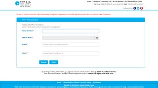 
                            5. SBI Life Insurance Co. Ltd - Online Premium Payment