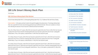
                            7. SBI Life Smart Money Back Plan - Review, Key Features & Benefits