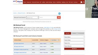 
                            10. SBI Mutual Fund | SBI Mutual Fund NAV and Scheme ... - Goodreturns