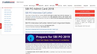 
                            2. SBI PO Admit Card 2019: Download Here - Career Power