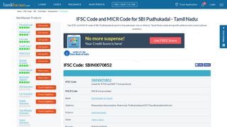 
                            10. SBI Pudhukadai IFSC Code Kanyakumari - TN - BankBazaar