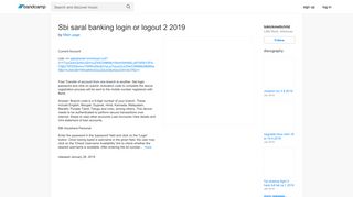 
                            8. Sbi saral banking login or logout 2 2019 | lokickmettchild