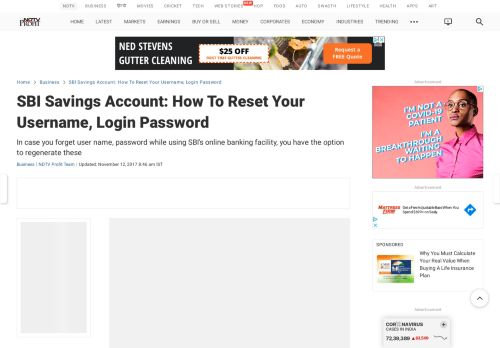 
                            12. SBI Savings Account: How To Reset Your Username, Login ...