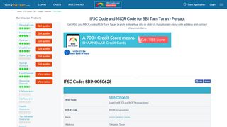 
                            12. SBI Tarn Taran IFSC Code Amritsar - PB - BankBazaar