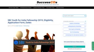 
                            5. SBI Youth for India Fellowship 2018 – Eligibility, Application, Dates ...