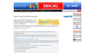 
                            10. SBN - Samle 'merker' på SAP Community