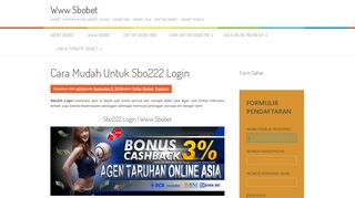 
                            3. Sbo222 Login - Sbobet Mobile - Cara Login Sbobet- Www Sbobet