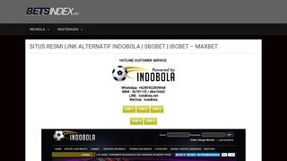 
                            5. SBOBET | IBCBET - MAXBET - BETSINDEX.NET: Situs Resmi Link ...