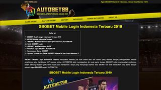 
                            7. SBOBET Mobile Login Indonesia Terbaru 2019 - KLIKWIN88