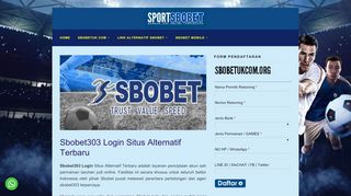 
                            6. Sbobet303 Login Situs Alternatif Terbaru - Daftar Sbobet303 Indonesia