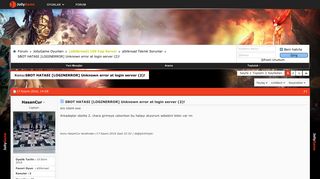 
                            10. SBOT HATASI [LOGINERROR] Unknown error at login server (2 ...
